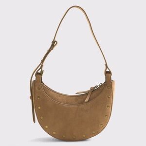 Vegan Suede Studded Saddle Bag A&F BNWT